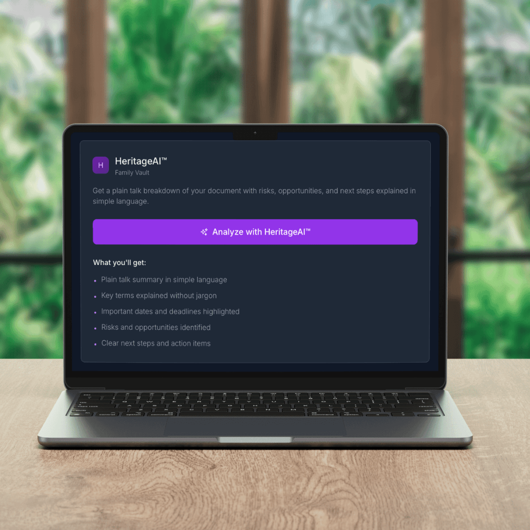 HeritageAI document analysis example