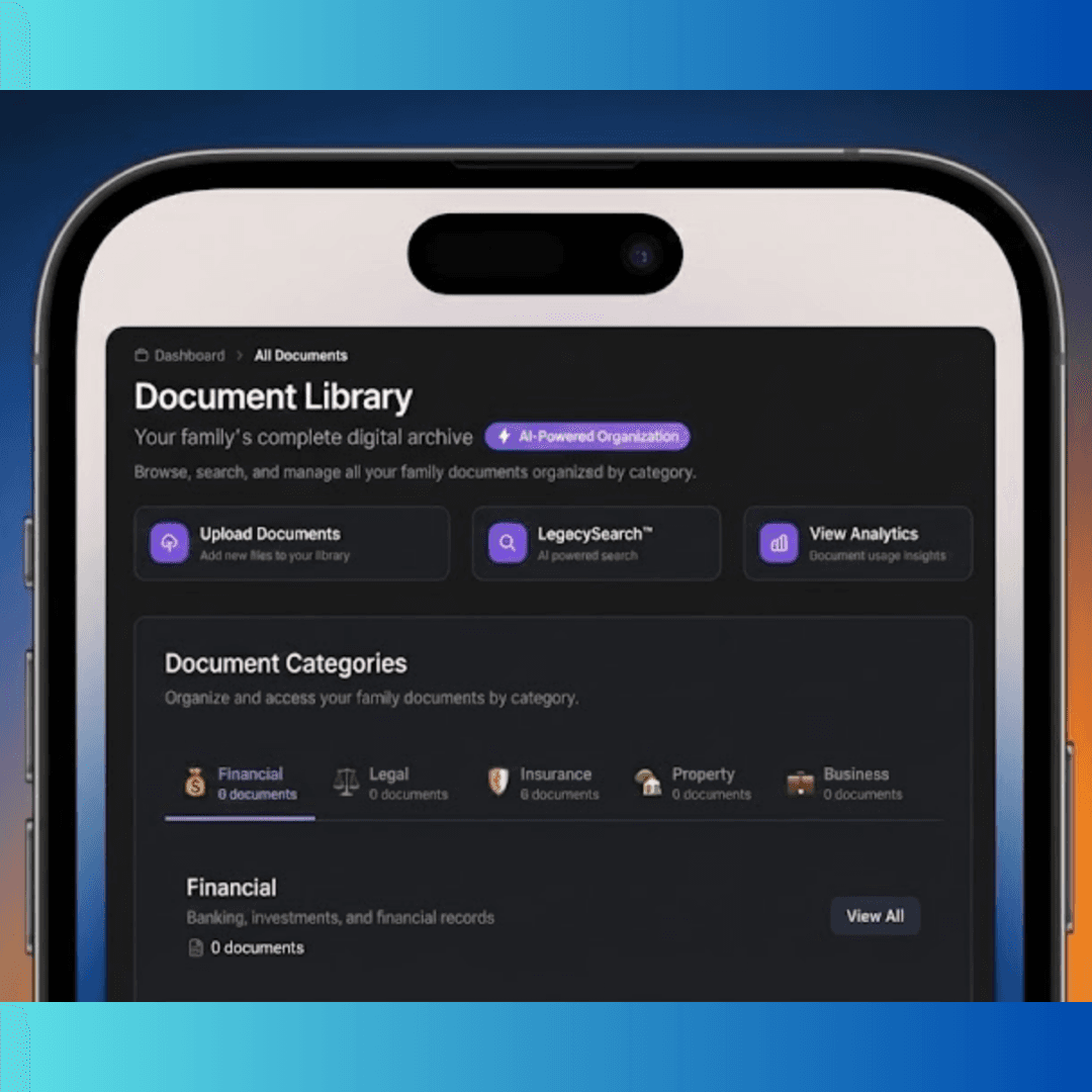 Organized family documents